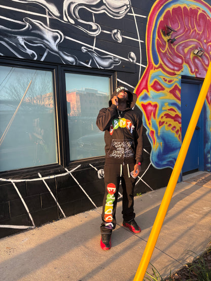 Velour Noir Sweats